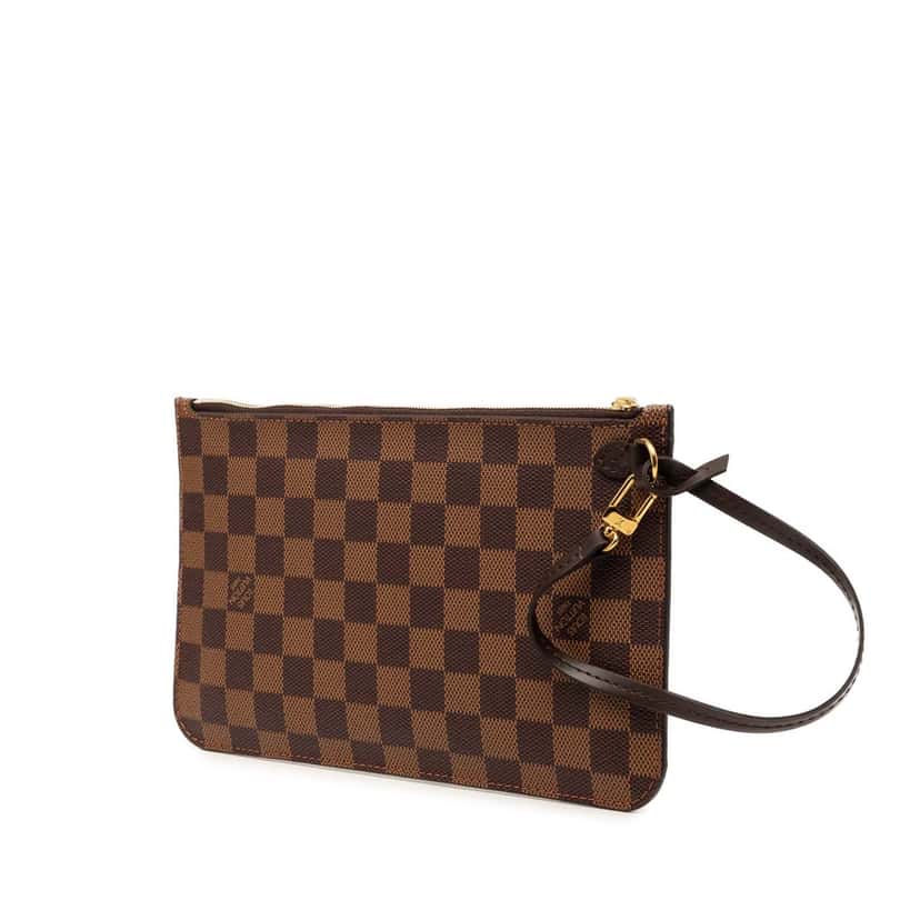 Louis Vuitton Damier Ebene Neverfull MM Pouch Brown Very good condition - Back View