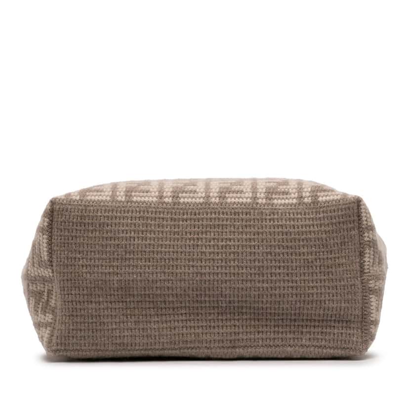Fendi Large Zucca Cashmere Shopper Tote Brown Very good condition - Inside View