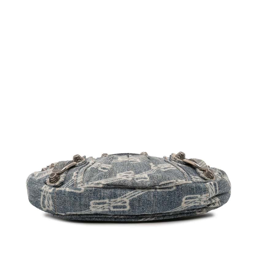 Balenciaga Mini BB Monogram Denim Le Cagole Blue Very good condition - Inside View