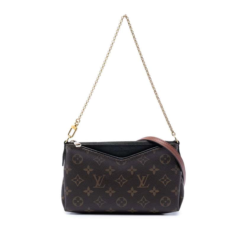Louis Vuitton Monogram Pallas Clutch Brown Very good condition - Front View