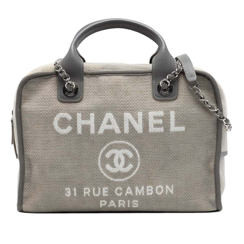 Chanel Large Canvas Deauville Bowling Bag Other Very good condition - Front View