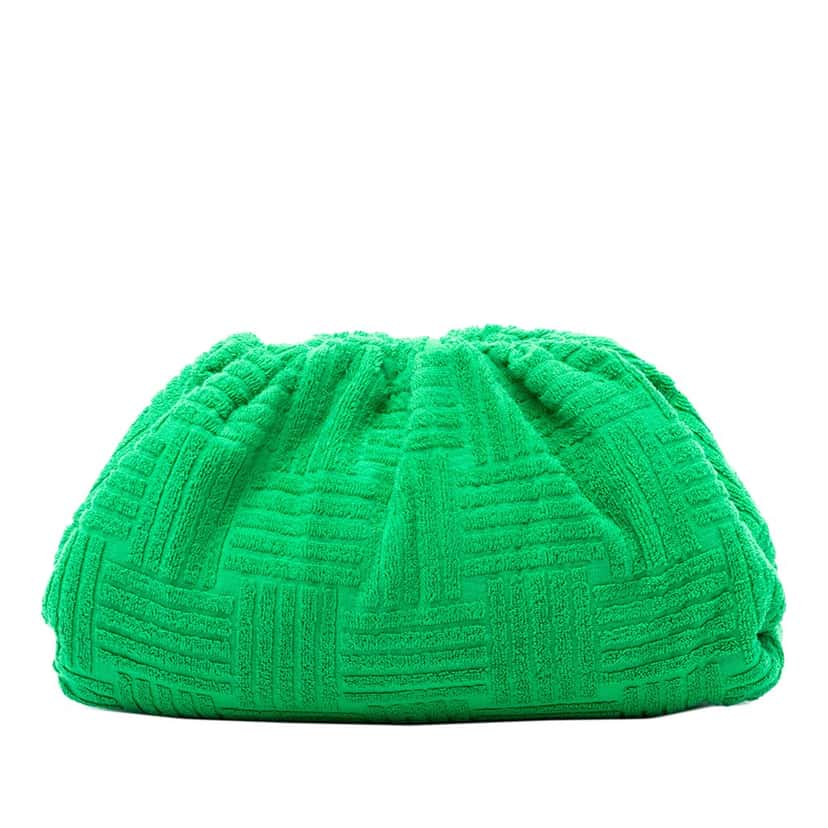 Bottega Veneta Terry Cloth The Pouch Green Very good condition - Front View