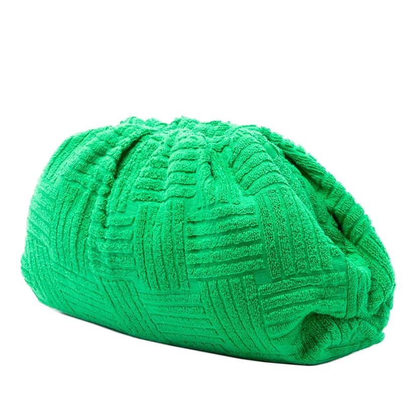 Bottega Veneta Terry Cloth The Pouch Green Very good condition - Back View