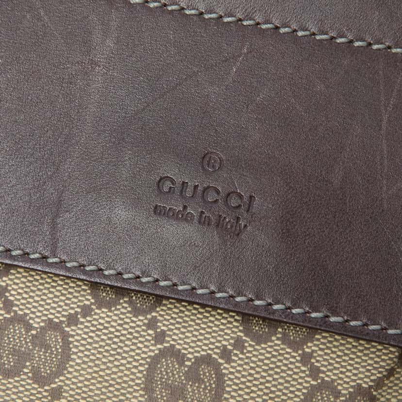 Gucci GG Canvas Web Double Pocket Belt Bag Beige Very good condition - Box View