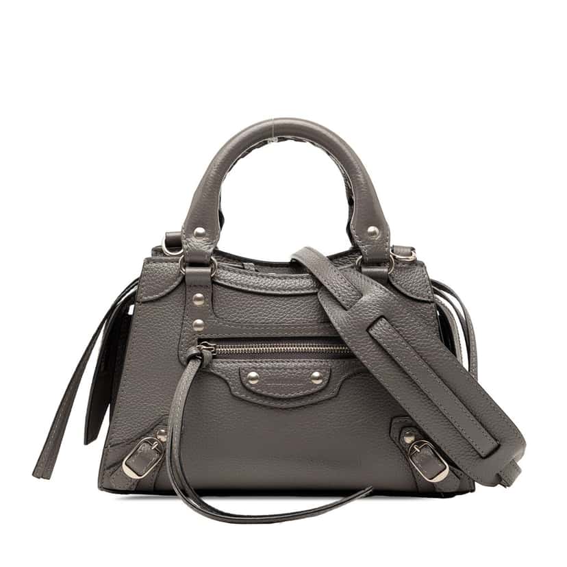 Balenciaga Mini Grained Calfskin Motocross Neo Classic City Satchel Other Leather Very good condition - Front View