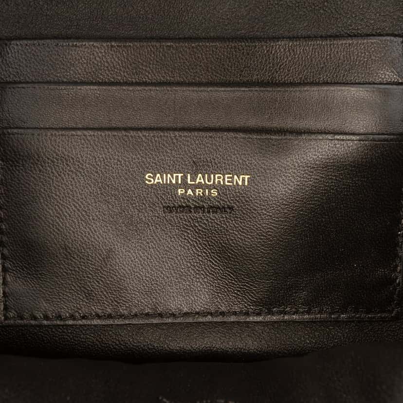 Saint Laurent Mini Grain de Poudre Monogram Lou Tassel Camera Bag White Leather Very good condition - Box View