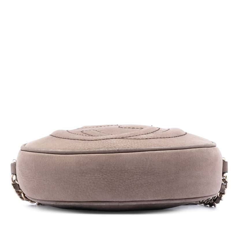 Gucci Mini Nubuck Soho Chain Crossbody Brown Leather Very good condition - Inside View