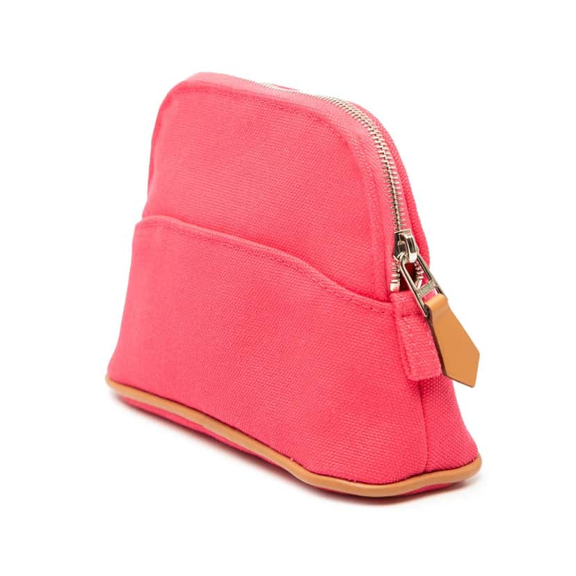 Hermès Mini Canvas Bolide Case Pink Very good condition - Back View