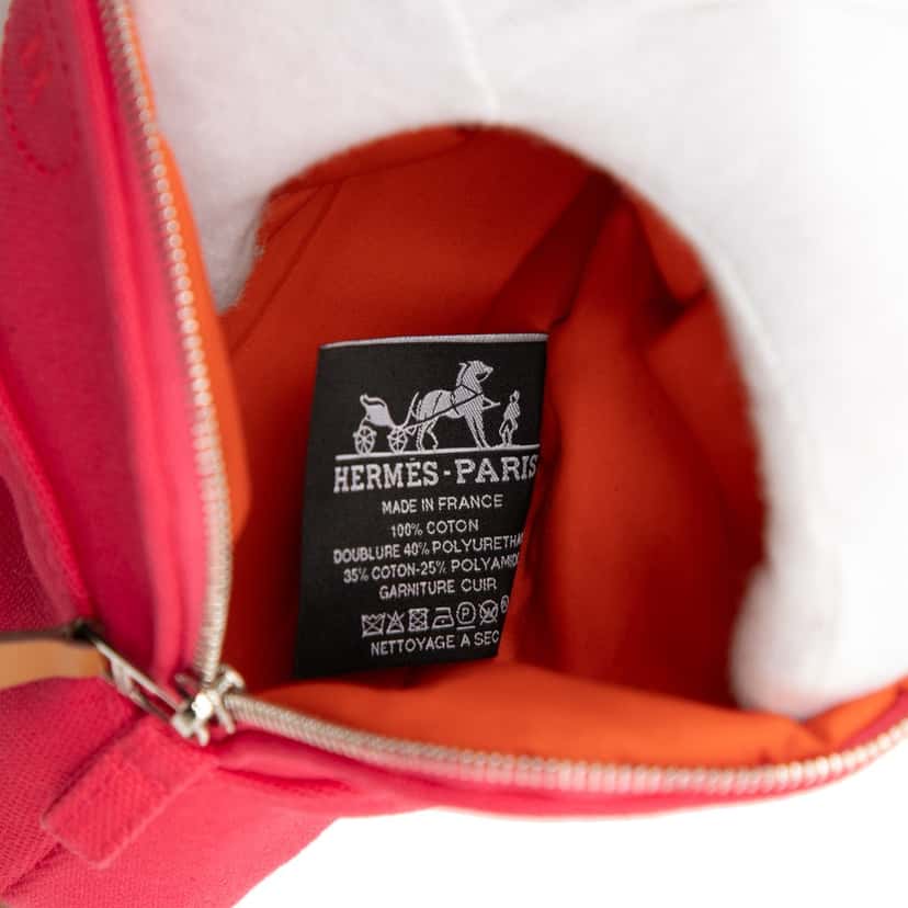 Hermès Mini Canvas Bolide Case Pink Very good condition - Box View