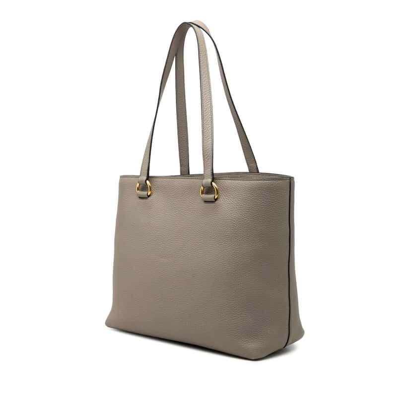 Prada Vitello Daino Canapa Logo Tote Brown Leather Very good condition - Back View