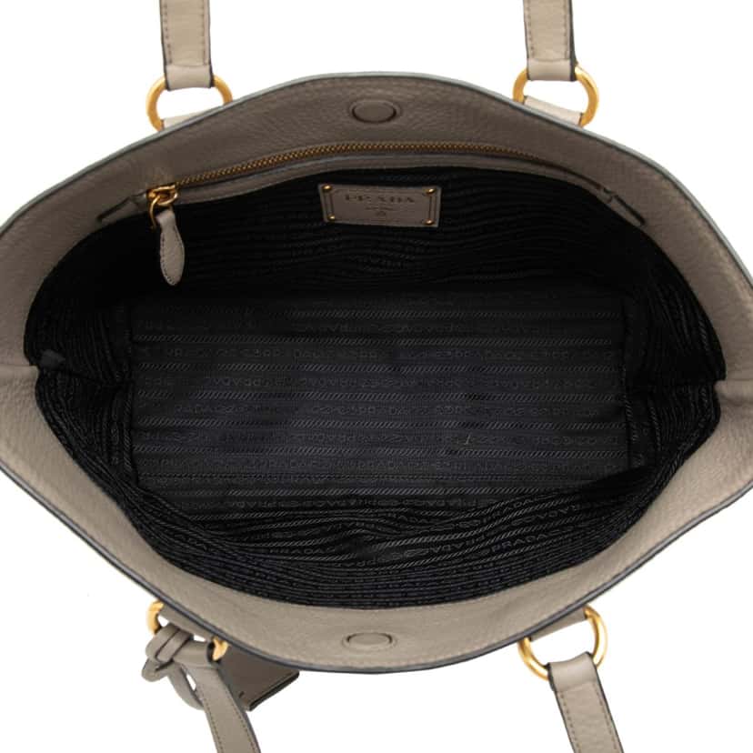 Prada Vitello Daino Canapa Logo Tote Brown Leather Very good condition - Model View