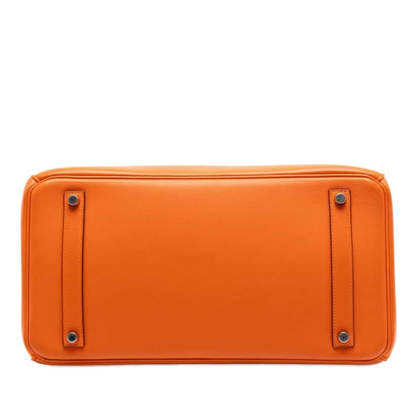Hermès Swift Birkin Retourne 35 Orange Leather Very good condition - Inside View
