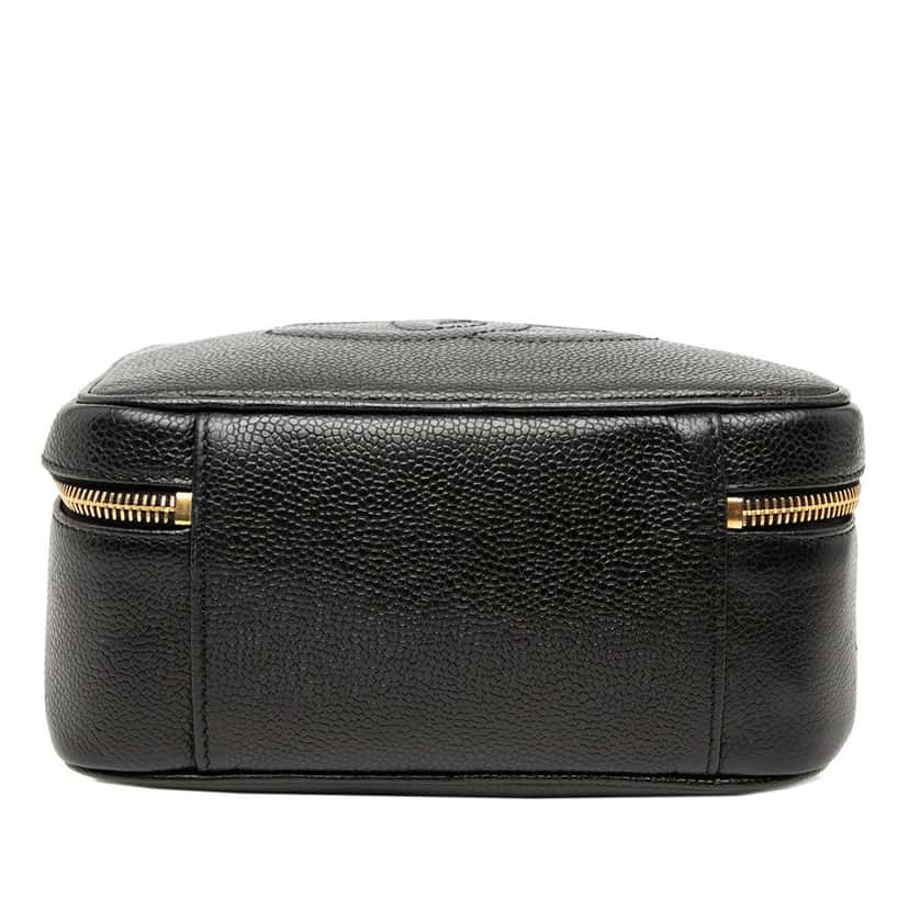 Chanel CC Caviar Vanity Case Black Leather Very good condition - Inside View