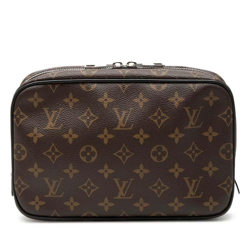 Louis Vuitton Monogram Macassar Toilet Pouch GM Brown Very good condition - Front View