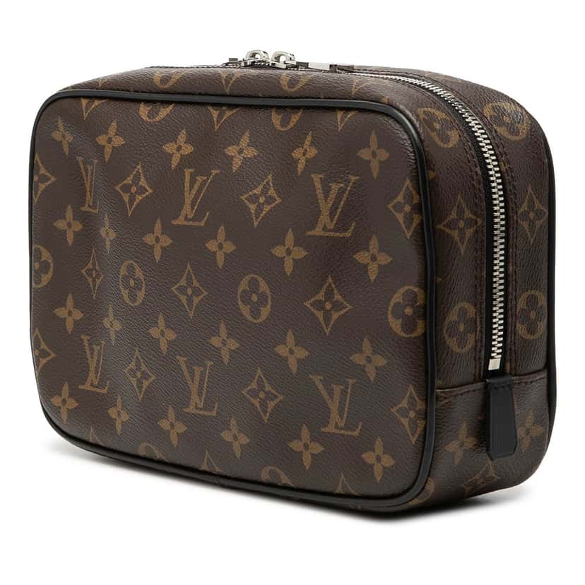 Louis Vuitton Monogram Macassar Toilet Pouch GM Brown Very good condition - Back View