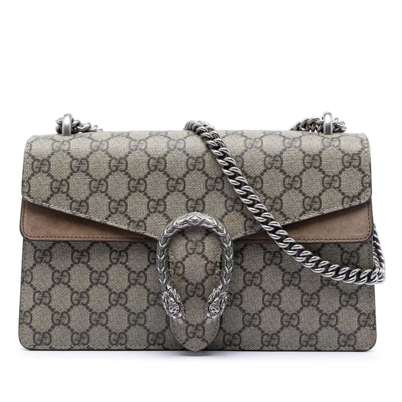 Gucci Medium GG Supreme Dionysus Shoulder Bag Beige Very good condition - Front View
