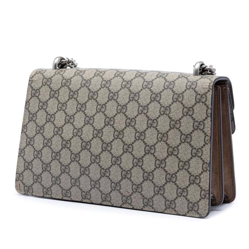 Gucci Medium GG Supreme Dionysus Shoulder Bag Beige Very good condition - Back View