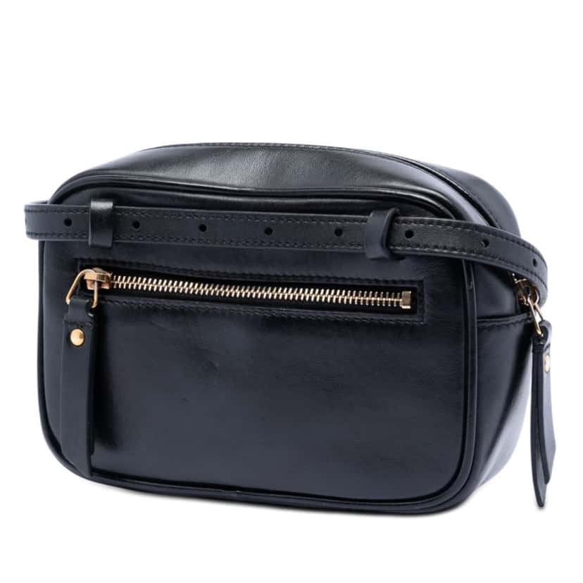 Saint Laurent Mini Matelasse Calfskin Monogram Lou Tassel Camera Bag Black Leather Very good condition - Back View