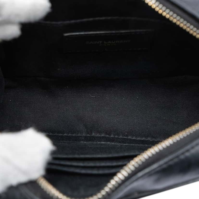 Saint Laurent Mini Matelasse Calfskin Monogram Lou Tassel Camera Bag Black Leather Very good condition - Model View