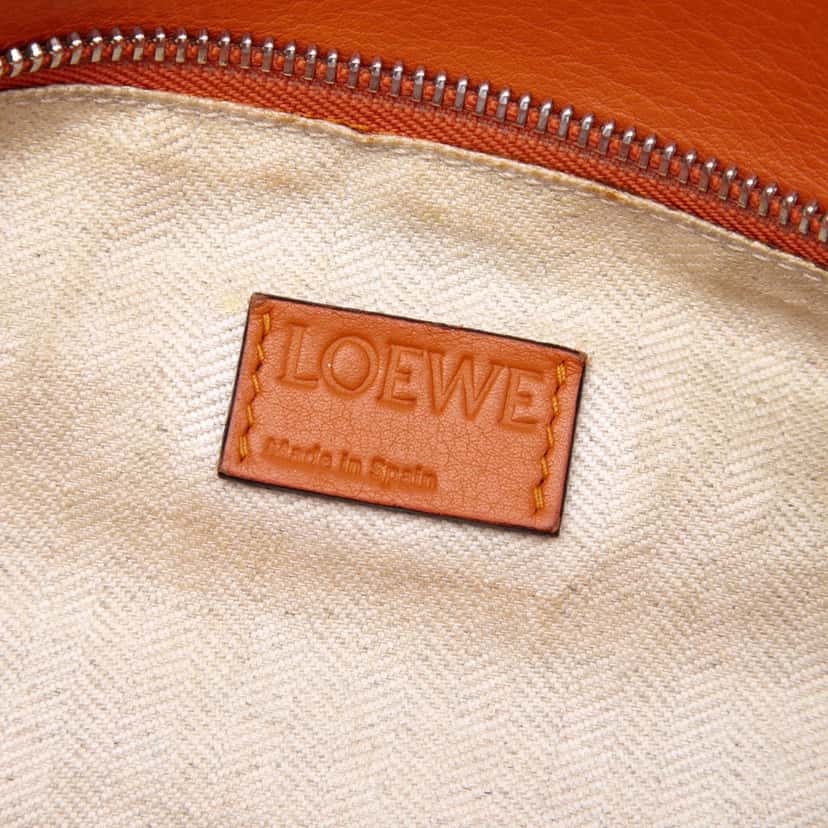 Loewe Medium Calfskin Puzzle Satchel Orange Leather Very good condition - Box View