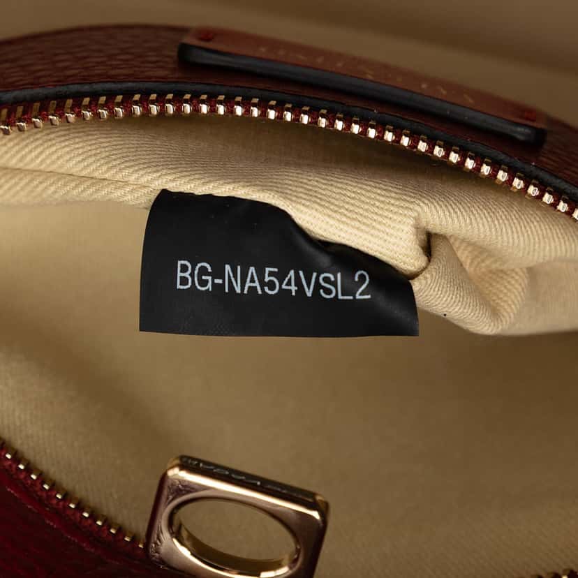 Valentino Large Pebbled Calfskin JoyLock Satchel Red Leather Very good condition - Box View