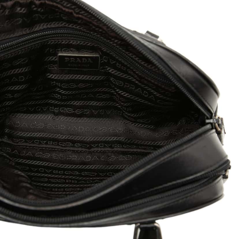 Prada Soft Calf Bowling Bag Black Leather Very good condition - Model View