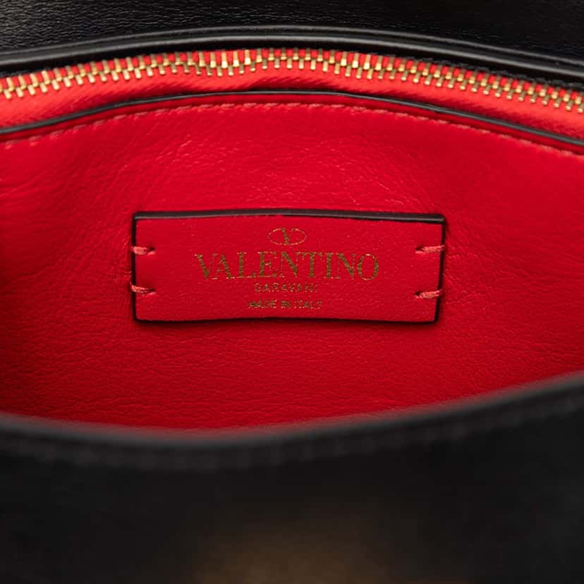 Valentino Small Colorblock Calfskin Vring Shoulder Bag Red Leather Very good condition - Box View