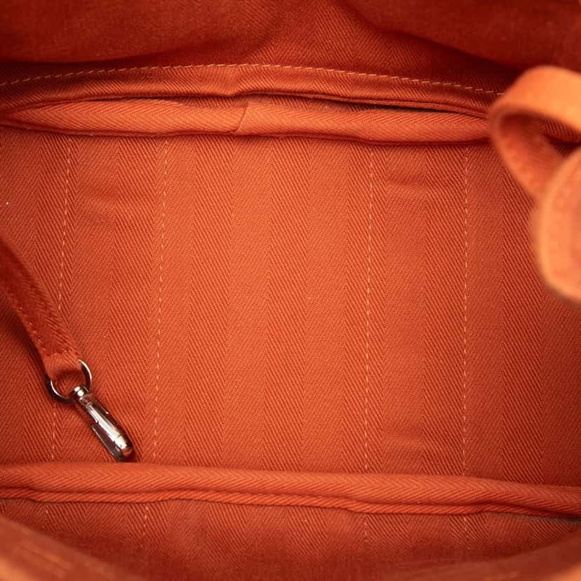Hermès Toile and Swift Valparaiso PM Orange Very good condition - Model View