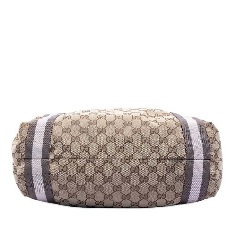 Gucci GG Canvas Web Tote Beige Very good condition - Inside View