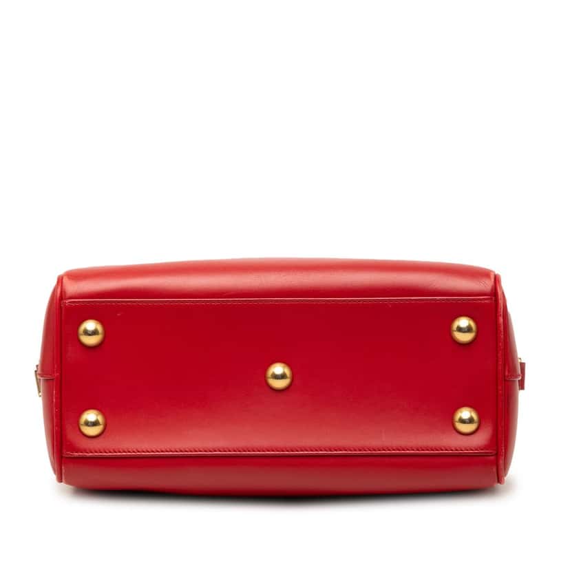 Saint Laurent Baby Leather Classic Duffle Satchel Red Leather Very good condition - Inside View