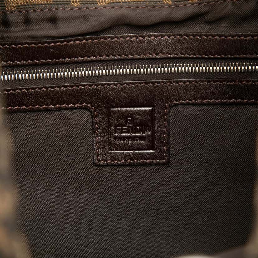 Fendi Zucca Canvas Shoulder Bag Brown Very good condition - Box View
