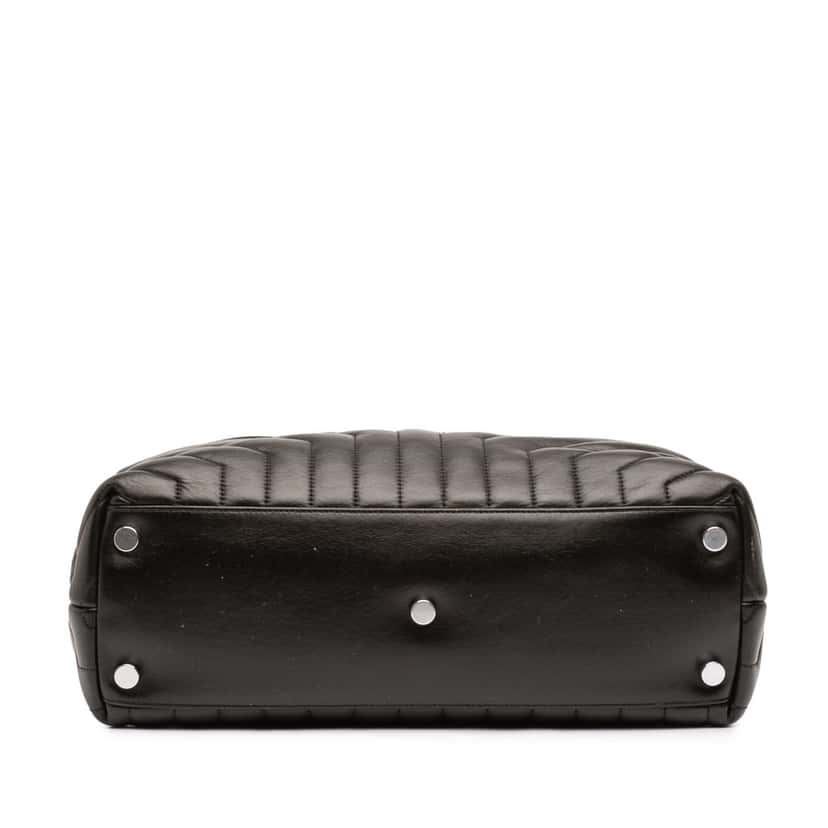 Saint Laurent Large Matelasse Calfskin Monogram LouLou Shoulder Bag Black Leather Very good condition - Inside View