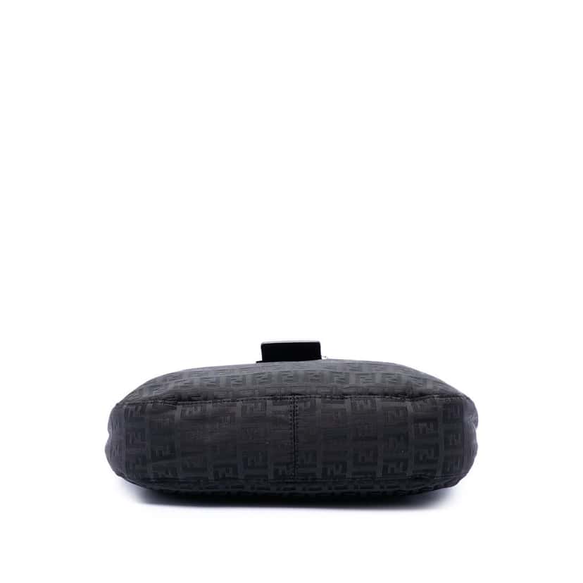 Fendi Zucchino Canvas Shoulder Bag Black Very good condition - Inside View