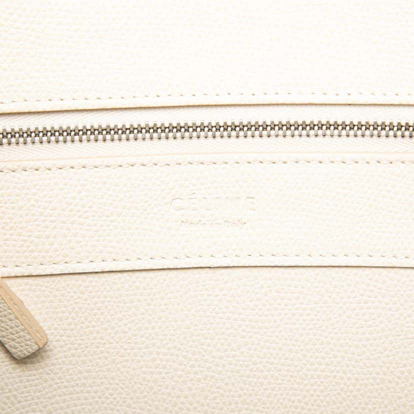 Celine Bicolor Calfskin Horizontal Cabas Tote White Leather Very good condition - Box View
