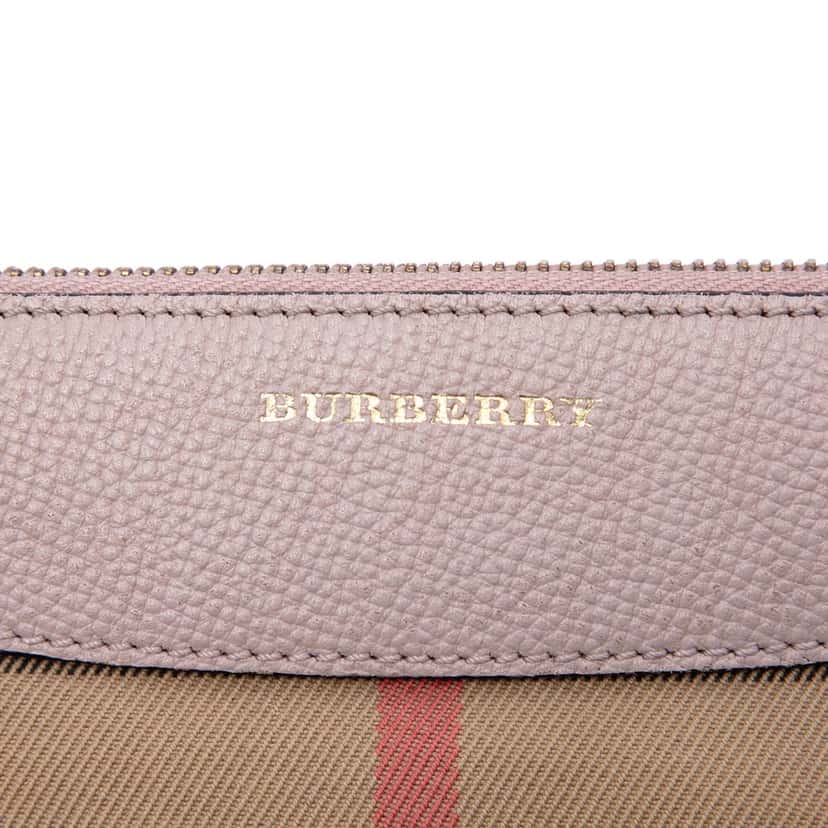 Burberry House Check Canvas Derby Peyton Crossbody Brown Very good condition - Box View