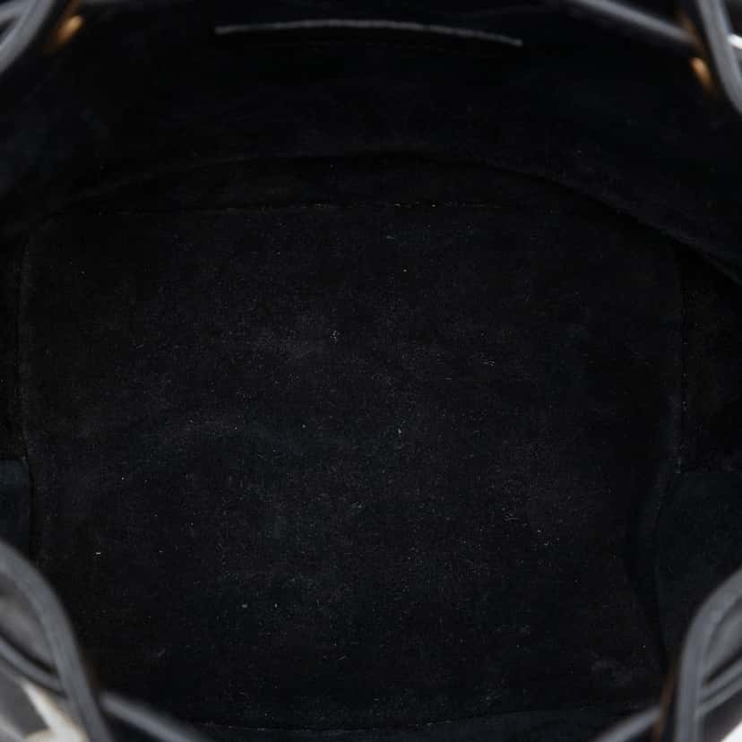 Saint Laurent Small Calfskin Star Patchwork Emmanuelle Bucket Bag Black Leather Very good condition - Model View