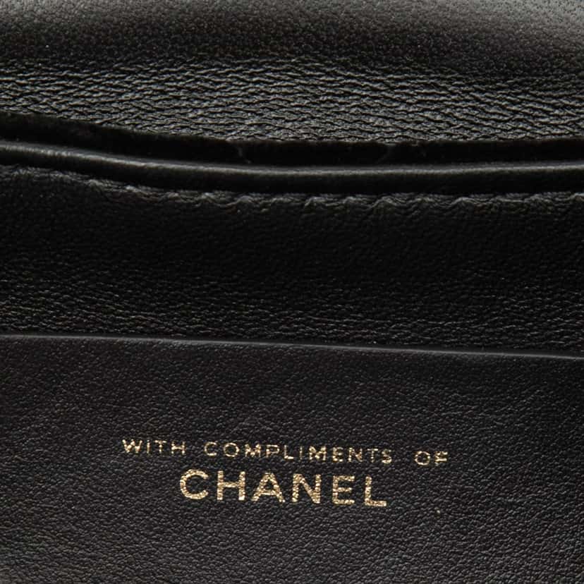 Chanel Mini Quilted Velvet Top Handle Flap Black Very good condition - Box View