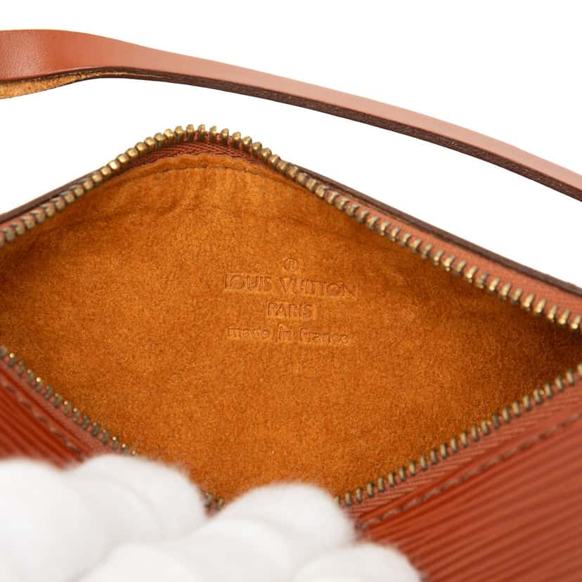 Louis Vuitton Epi Pochette Soufflot Brown Leather Good condition - Box View
