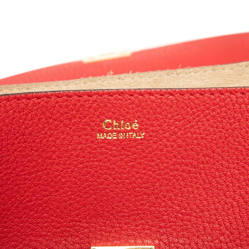 Chloé Small Leather Drew Crossbody Red Leather Very good condition - Box View