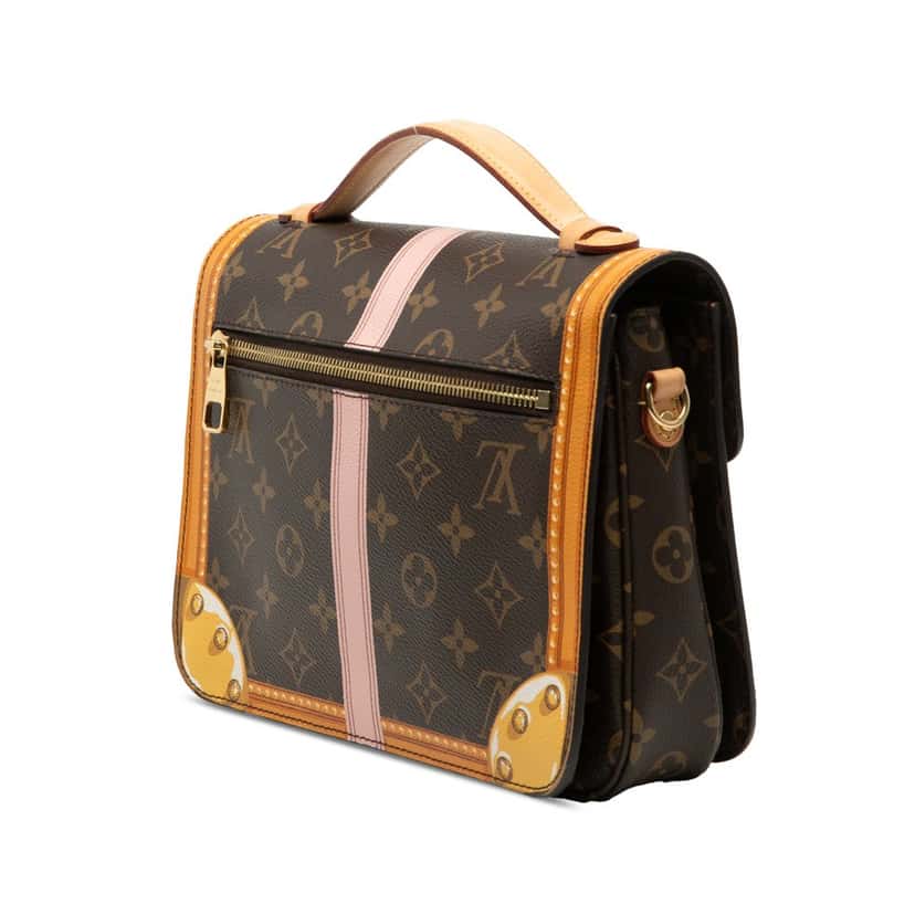 Louis Vuitton Monogram Summer Trunks Pochette Metis Brown Very good condition - Back View