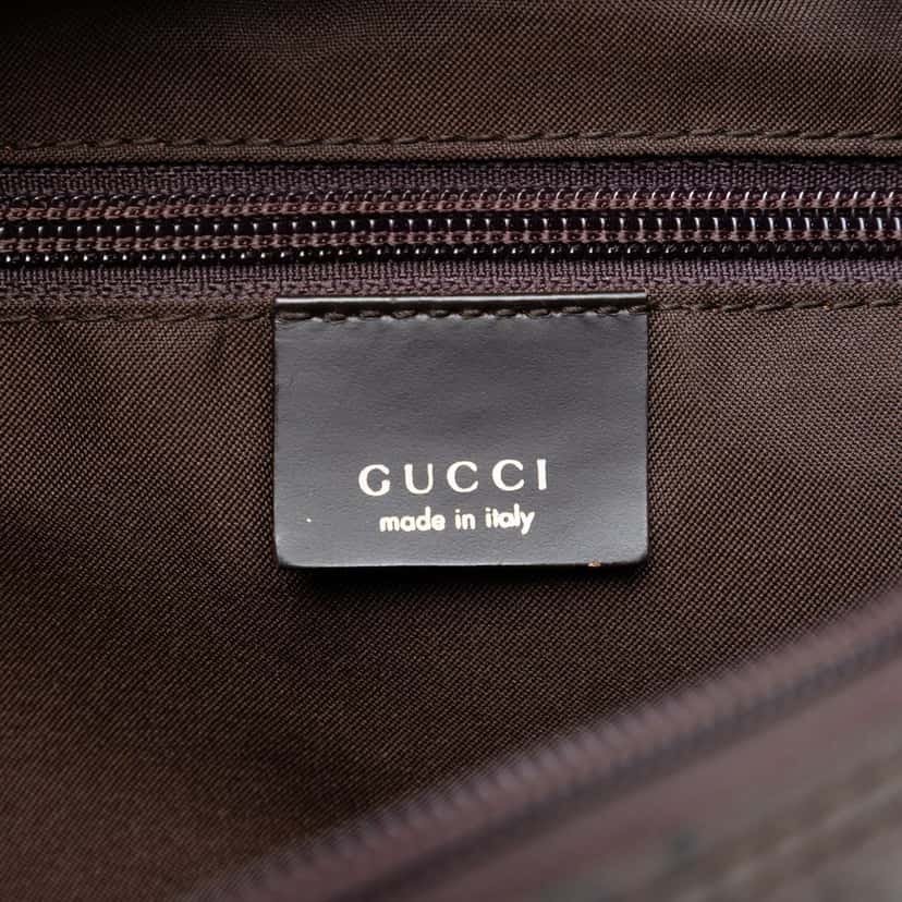 Gucci GG Nylon Shoulder Bag Brown Very good condition - Box View