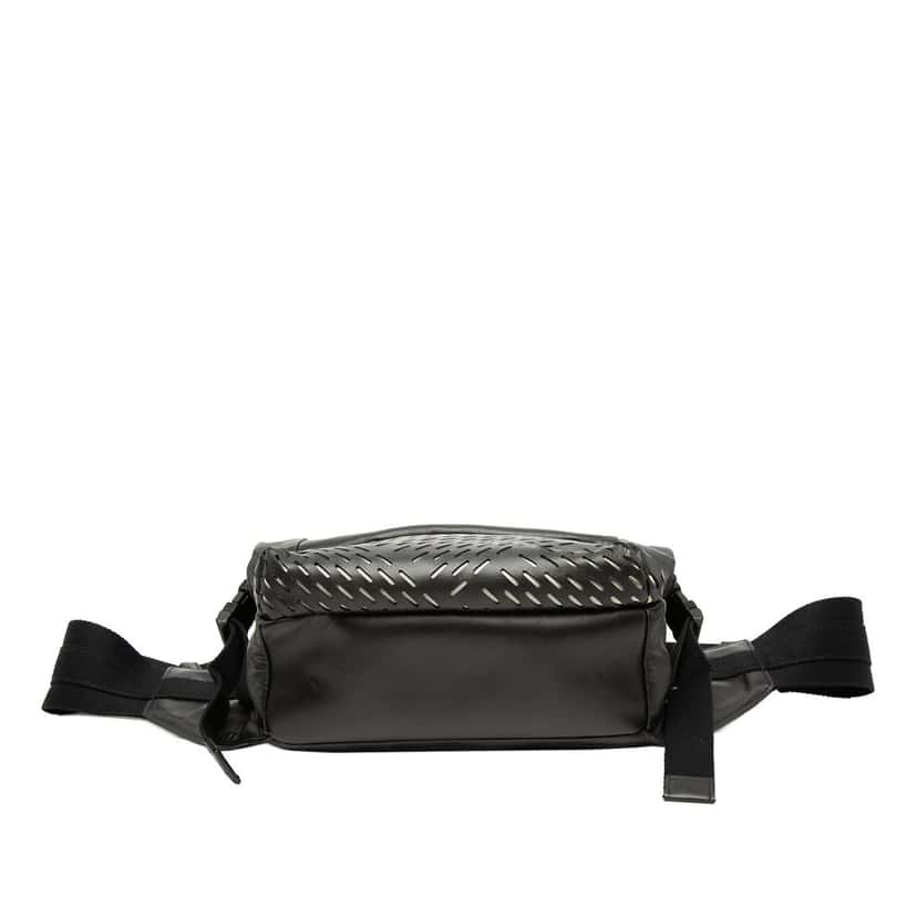Bottega Veneta Perforated Leather Belt Bag Black Leather Very good condition - Inside View