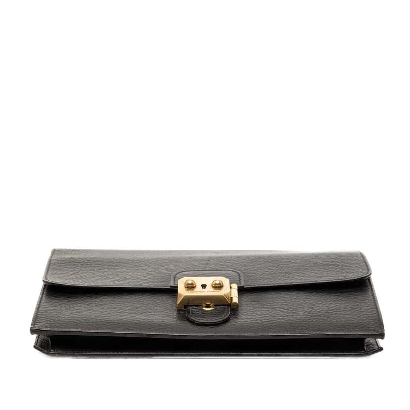 Hermès Ardennes Jet Pochette Clutch Black Leather Very good condition - Inside View