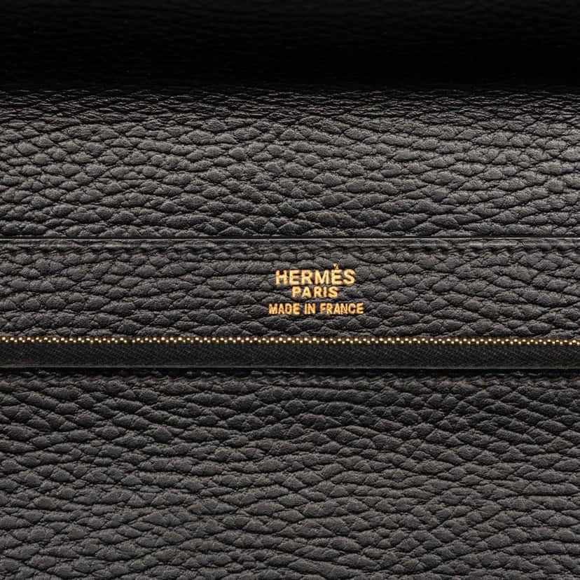 Hermès Ardennes Jet Pochette Clutch Black Leather Very good condition - Box View