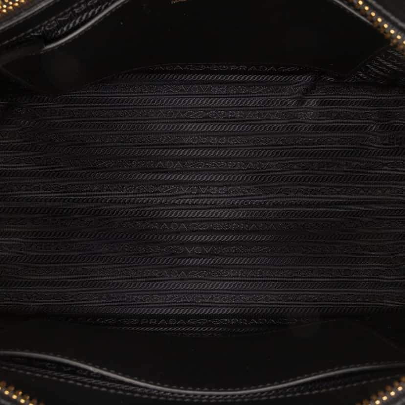 Prada Saffiano And City Calf Esplanade Satchel Green Leather Very good condition - Model View