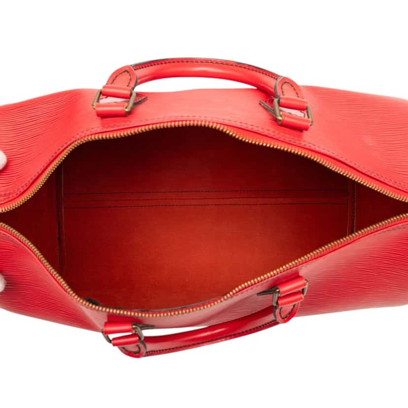 Louis Vuitton Epi Speedy 35 Red Leather Very good condition - Model View