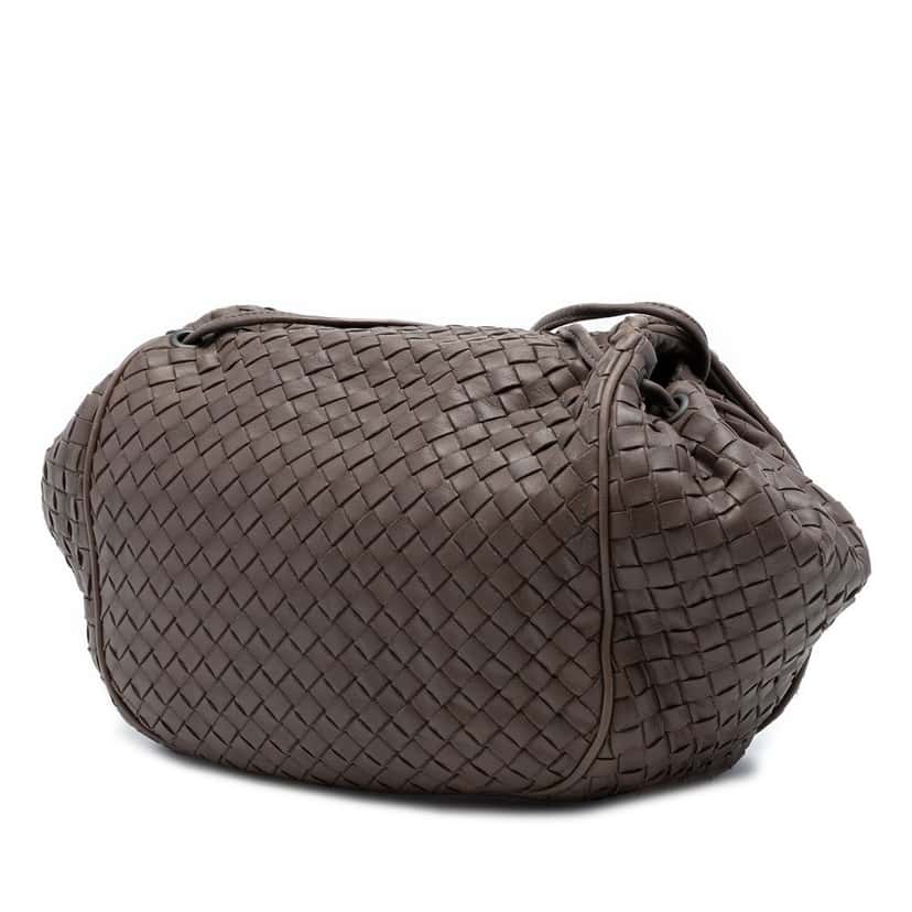 Bottega Veneta Nappa Intrecciato Flap Crossbody Brown Leather Never worn, with tag - Back View
