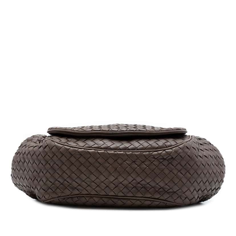 Bottega Veneta Nappa Intrecciato Flap Crossbody Brown Leather Never worn, with tag - Inside View