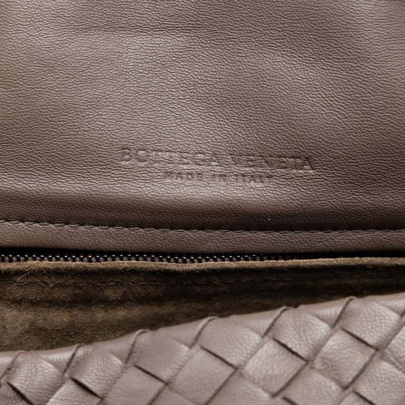 Bottega Veneta Nappa Intrecciato Flap Crossbody Brown Leather Never worn, with tag - Box View