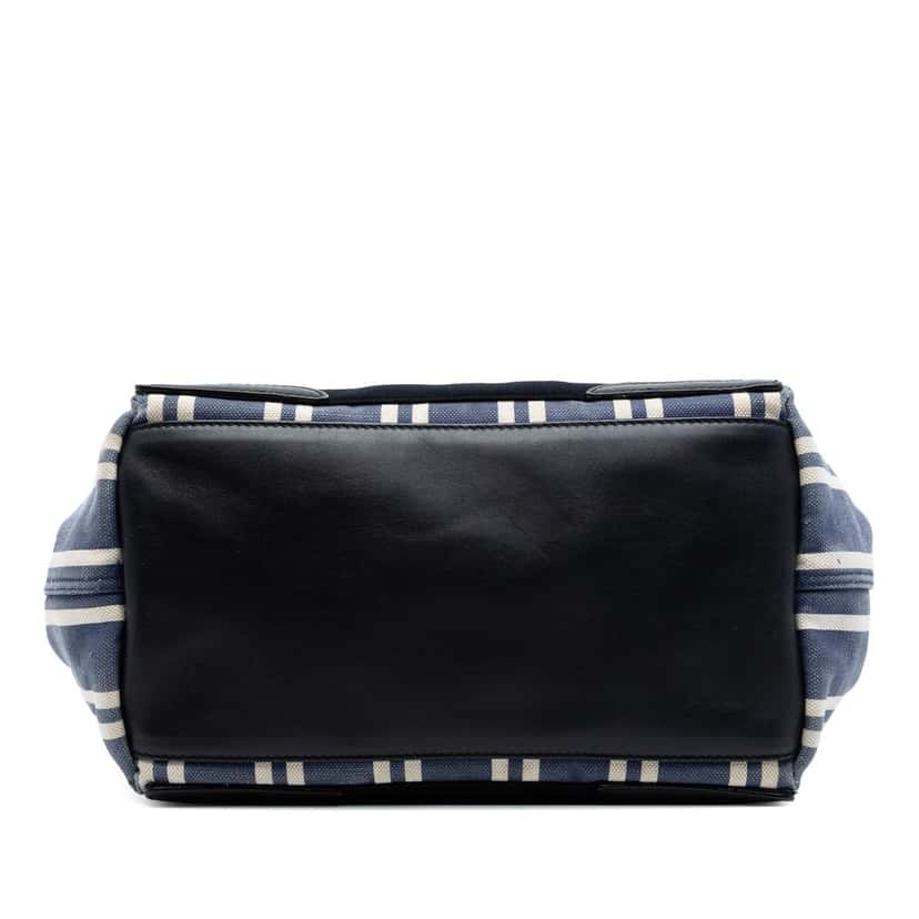Balenciaga Canvas Striped Navy Cabas S Blue Very good condition - Inside View
